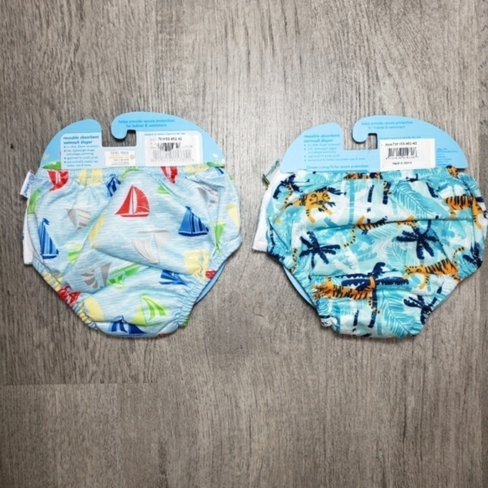 GREEN SPROUTS i Play Swimsuit Diaper Size 6 months- 2 Pairs - Picture 4 of 7